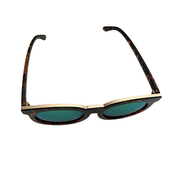 SUNGLASSES SUN GLASSES Shades Tortoiseshell Brown & Gold Arrow Plastic Frames - Picture 5 of 16